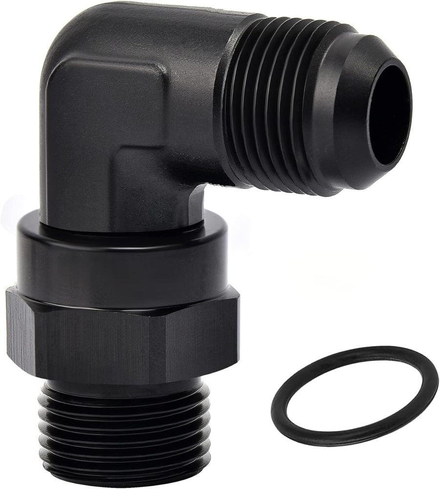 AN Flare to AN ORB Male Swivel Adapter Fitting 90 Degree