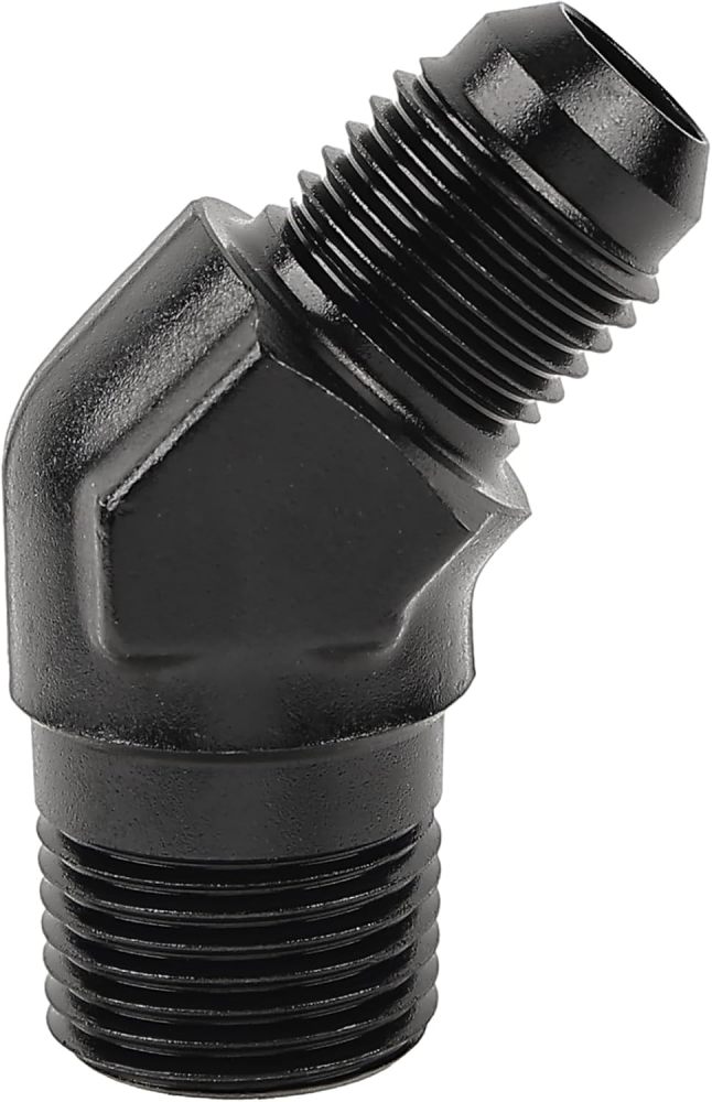 AN Male Flare to NPT Pipe 45 Degree Fitting Adapter