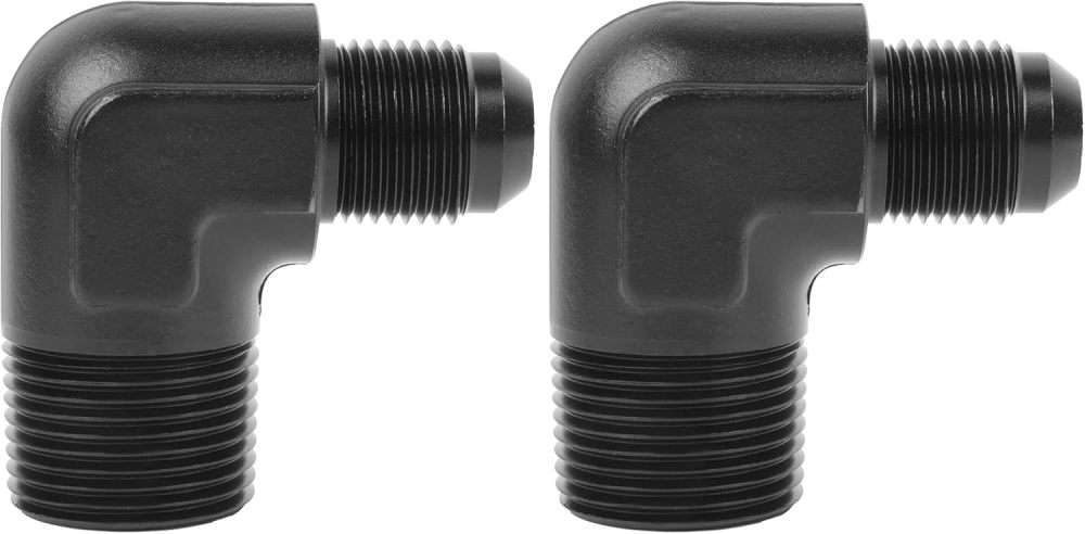 Male Flare to NPT Pipe 90 Degree Fitting Adapter Aluminum