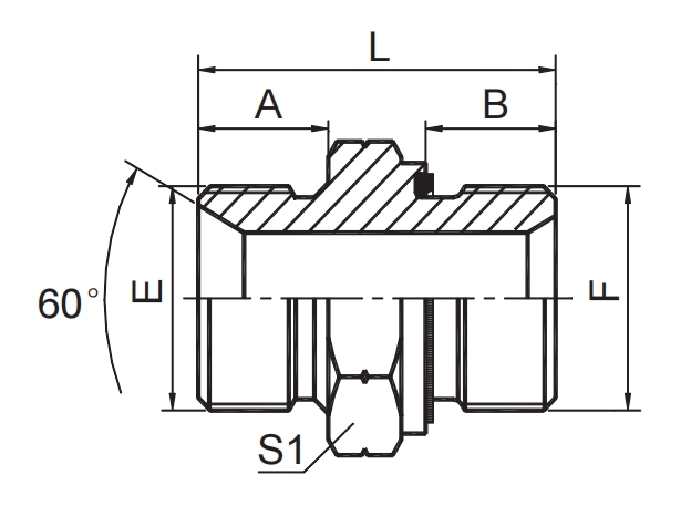 BSP MALE DOUBLE USE FOR 60° CONE SEAT OR  BONDED SEAL / BSP MALE CAPTIVE SEAL