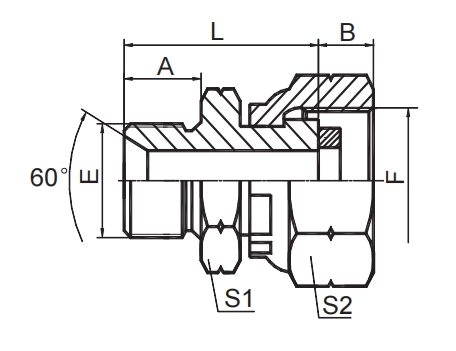 BSP MALE 60° SEAT /  BSP FEMALE PRESSURE GAUGE CONNECTORS