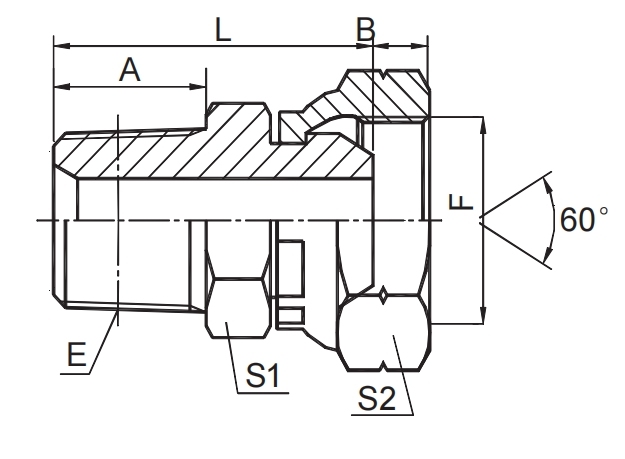 NPT MALE / BSP FEMALE 60° CONE