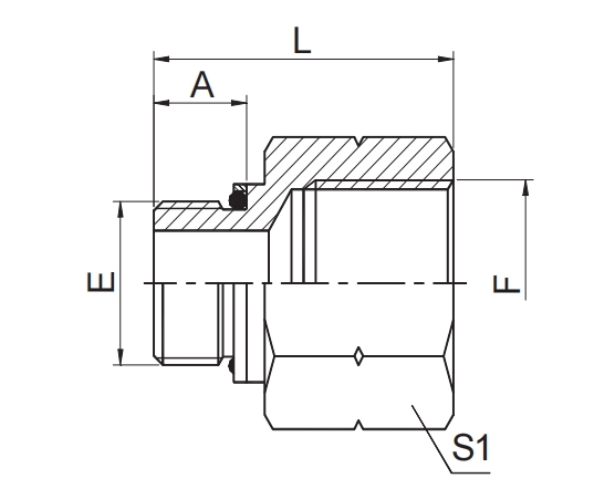 BSP MALE O-RING / BSP FEMALE ISO 1179