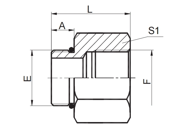 SAE MALE O-RING / BSP FEMALE