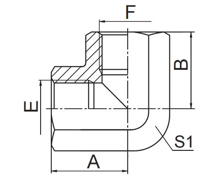 90° BSP FEMALE ISO 1179