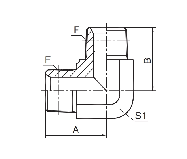 90° ELBOW BSPT MALE