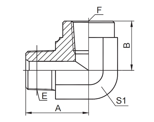 90° ELBOW BSPT MALE / BSPT FEMALE