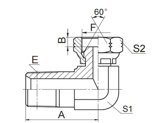90° LONG NPT MALE / NPSM FEMALE 60° CONE