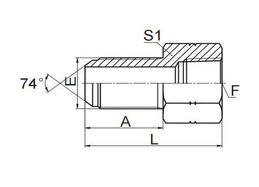 JIC MALE  BULKHEAD / NPT FEMALE