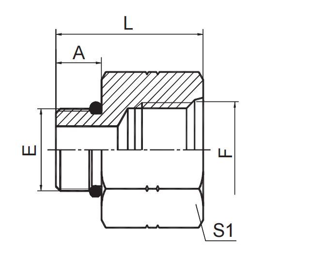 SAE O-RING BOSS L-SERIES  ISO 11926-3 / SAE FEMALE ISO 11926-1