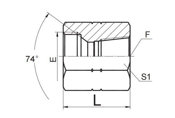 JIC FEMALE 74° SEAT/NPT FEMALE