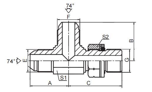 JIC MALE / JIC MALE / BSP MALE O-RING