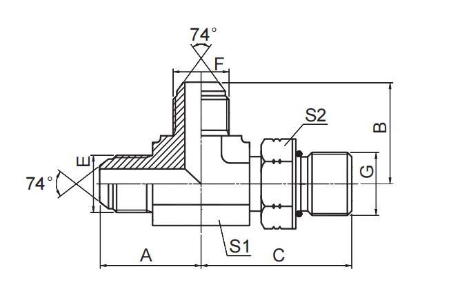 JIC MALE / JIC  MALE / SAE O-RING BOSS