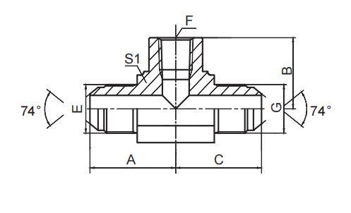 JIC MALE / NPT  FEMALE / JIC MALE