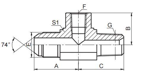 JIC MALE / NPT  FEMALE / NPT MALE