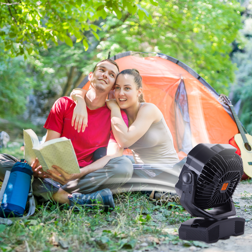 20000mAh Portable Rechargeable Camping Fan - Oscillating，Battery Operated, 270 Pivot,Stepless Speed,USB Desk & Outdoor Fan