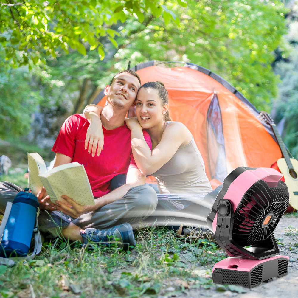 20000mAh Portable Rechargeable Camping Fan - Oscillating，Battery Operated, 270 Pivot,Stepless Speed,USB Desk & Outdoor Fan