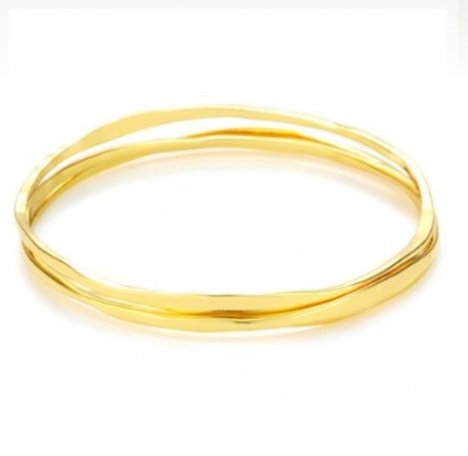 gorjana "R" Gold-Plated Irregular Bangle Set