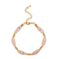 Christmas Big Sale!! Bamoer Fashion Gold Plated Unisex Lover Sisters Chain Bracelet Men Women Luxury Wedding Engagement Jewelry Bangle Gift (20-25cm a