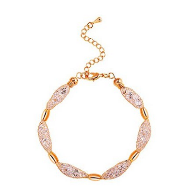 Christmas Big Sale!! Bamoer Fashion Gold Plated Unisex Lover Sisters Chain Bracelet Men Women Luxury Wedding Engagement Jewelry Bangle Gift (20-25cm a