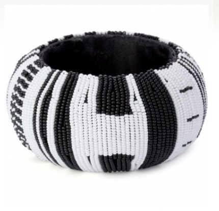 nOir Large Seed Bead Cuff Bracelet