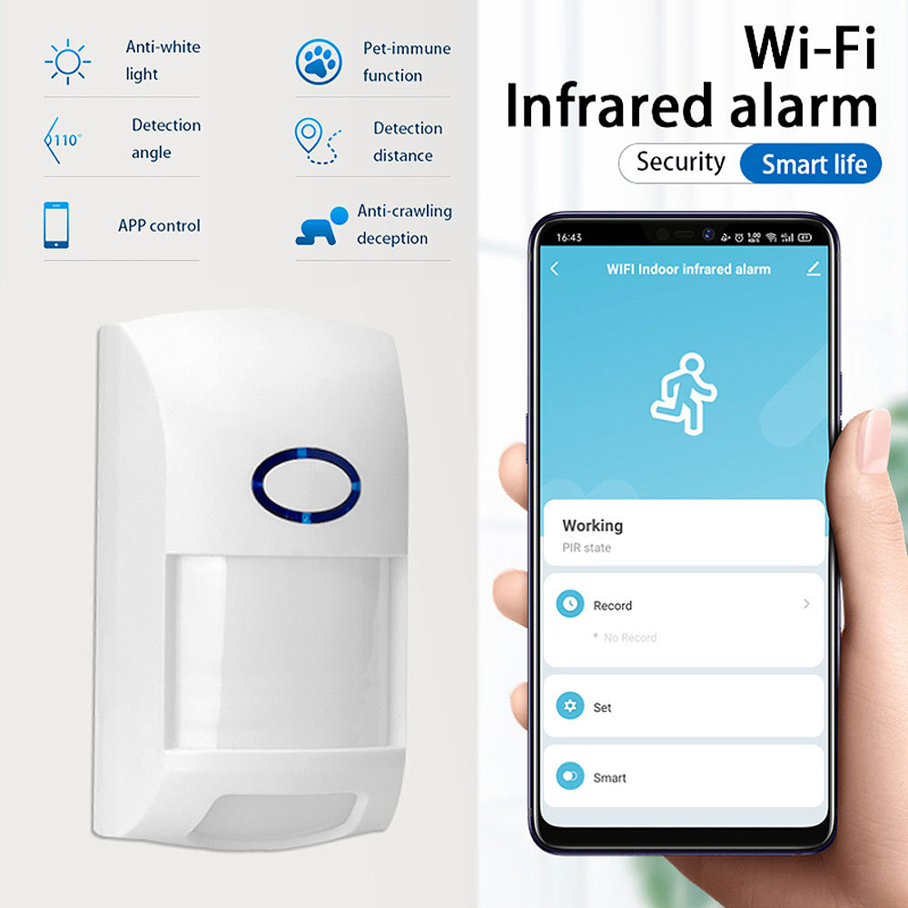 Tuya Smart Life Wall Mount PIR Sensor with Pet Immunity