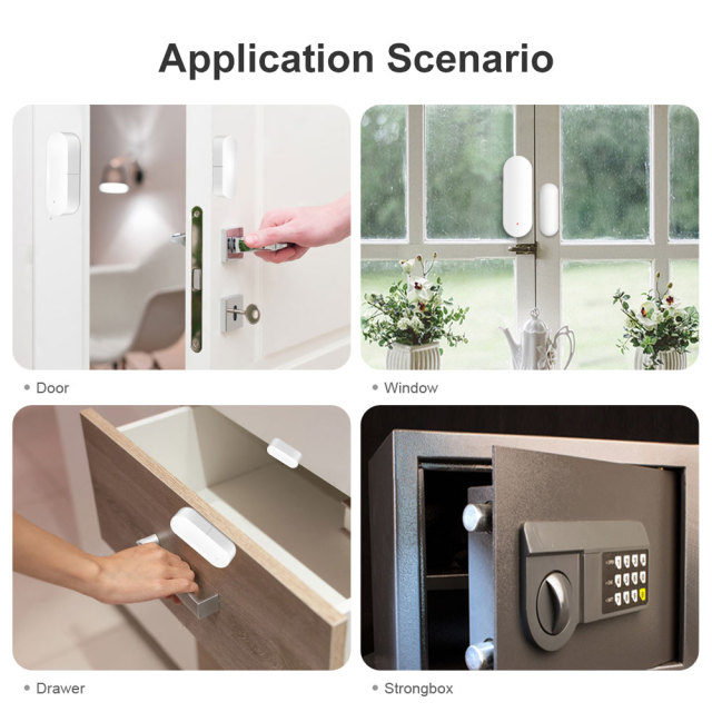Tuya Smart WiFi 2-in-1 Door & Window Sensor with Light Detection & Voice Control