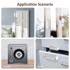 Tuya Smart WiFi Door/Window Sensor with Loud Alarm & Instant Alerts