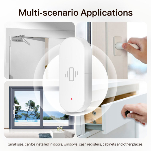 Tuya Smart WiFi Vibration Sensor with 130dB Alarm & Instant Alerts
