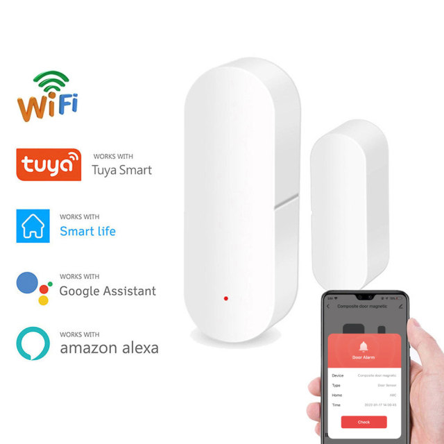 Tuya Smart WiFi 2-in-1 Door & Window Sensor with Light Detection & Voice Control