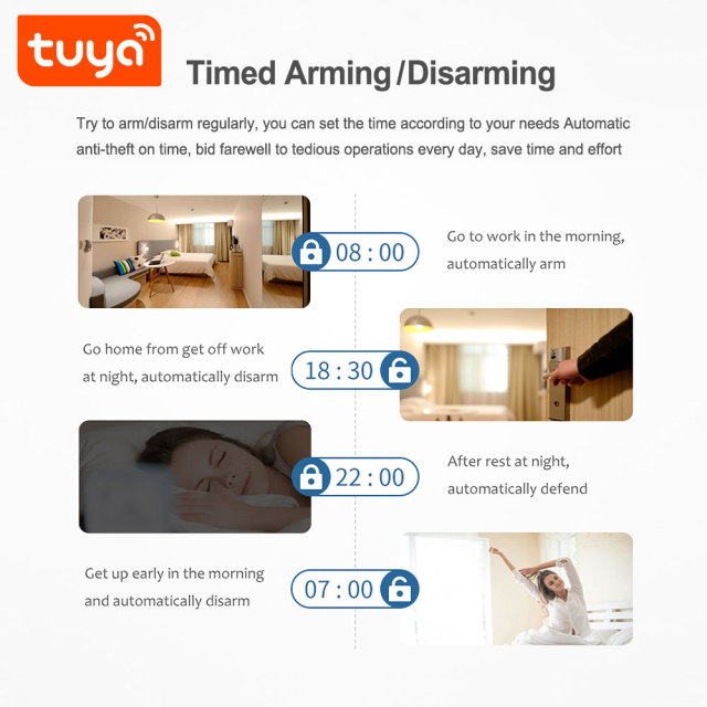 Tuya Smart WiFi PIR Motion Detector Alarm senses movement via infrared for home security