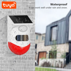 Tuya  Smart WiFi Solar Waterproof WiFi PIR Alarm with 433Mhz, solar - powered for outdoor security