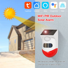 Tuya  Smart WiFi Solar Waterproof WiFi PIR Alarm with 433Mhz, solar - powered for outdoor security