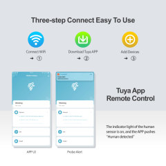 Tuya Smart WiFi Ceiling Motion PIR Sensor – 360° Detection & App Alerts