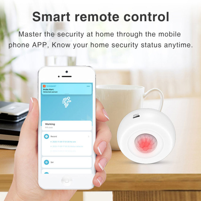 Tuya Smart WiFi Ceiling Motion PIR Sensor – 360° Detection & App Alerts