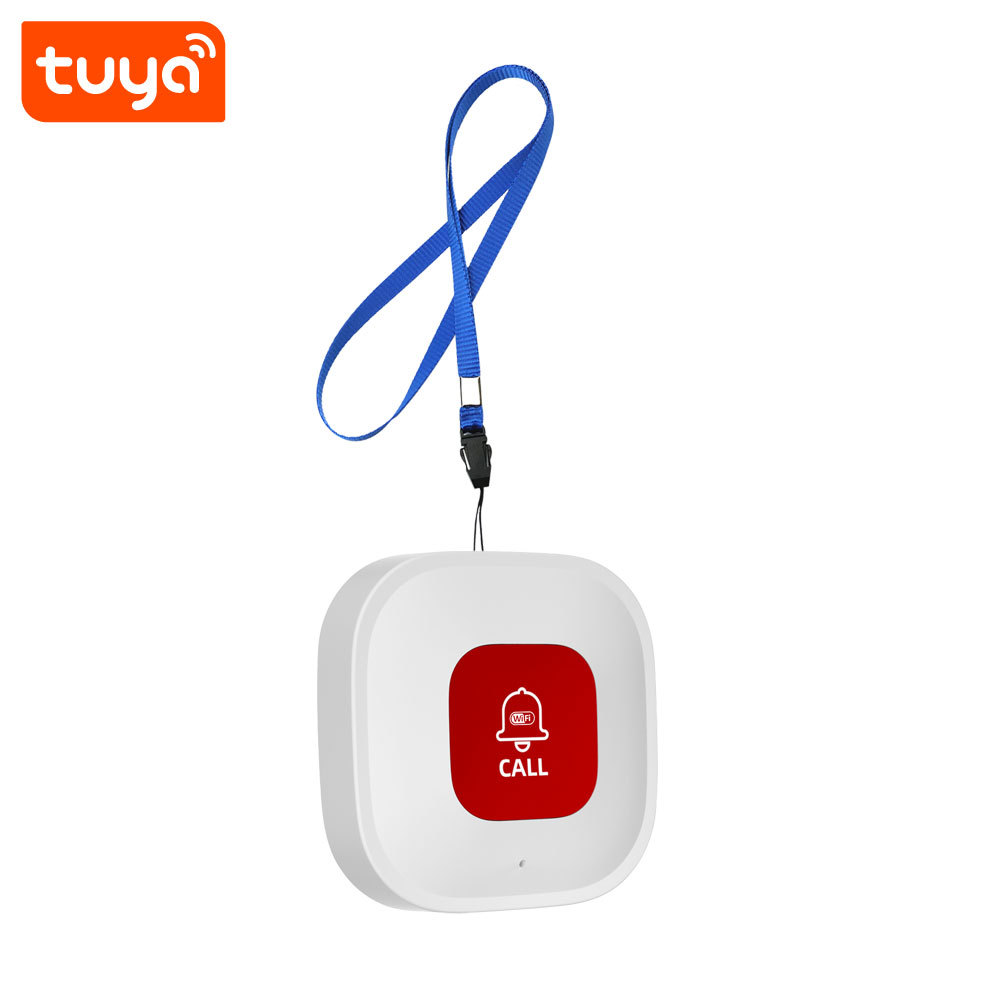 Tuya Smart WiFi SOS Button – Instant App Notifications, WiFi 6, Works with Tuya Ecosystem. Protect Your Family
