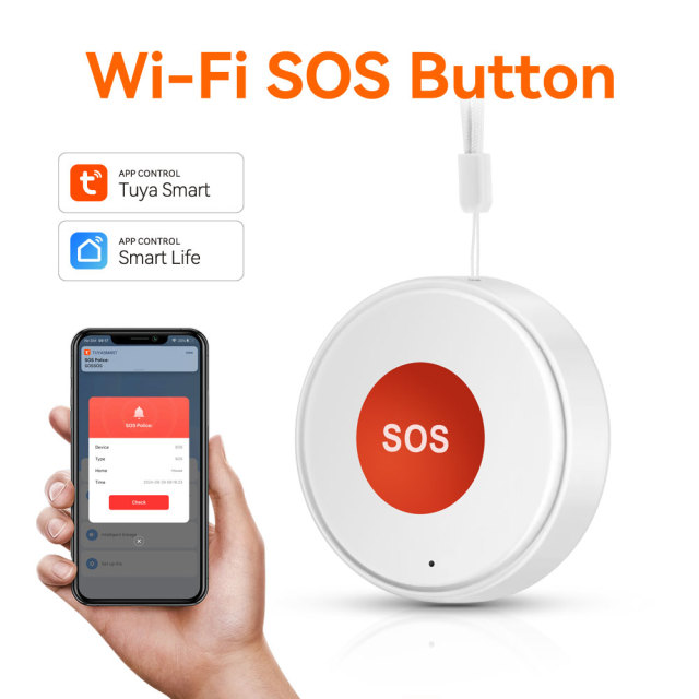 Tuya Smart WiFi SOS Emergency Button – For Elderly/Pregnancy Care, Easy to Wear