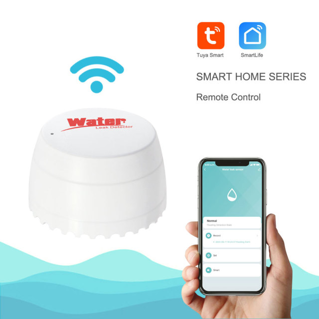 Tuya WiFi Water Leak Detector – 24/7 Monitoring, App-Controlled Alarms