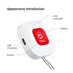 Tuya Smart WiFi SOS Button – Instant App Notifications, WiFi 6, Works with Tuya Ecosystem. Protect Your Family
