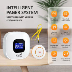 Tuya Smart WiFi Caregiver Pager – SOS Alarm System, 16 Ringtones, LCD Display. For Nursing Homes/Family Care
