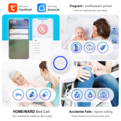 Tuya Smart WiFi SOS Button With RF433Mhz – One - Click Alerts, Long - Range, App Notifications. For Home/Elderly Care