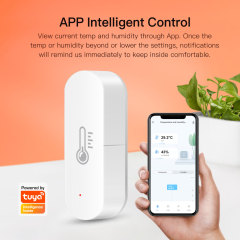 Tuya Smart WiFi Temperature Humidity Sensor – Real - Time Monitoring, App Alerts, Auto - Alarm for Home Comfort