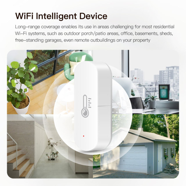 Tuya Smart WiFi Temperature Humidity Sensor – Real - Time Monitoring, App Alerts, Auto - Alarm for Home Comfort