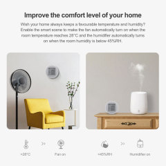 Tuya Smart WiFi Temp & Humidity Sensor – Real - Time Monitoring, Voice Control, LCD Display for Home Comfort
