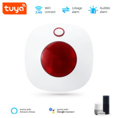 Tuya Smart WiFi Siren Alarm: 110dB Sound & Light Alert, App/Voice Control