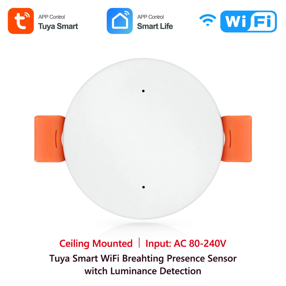 Tuya Smart WiFi Breathing Presence Sensor - Ceiling Mounted, mmWave Radar, App Control