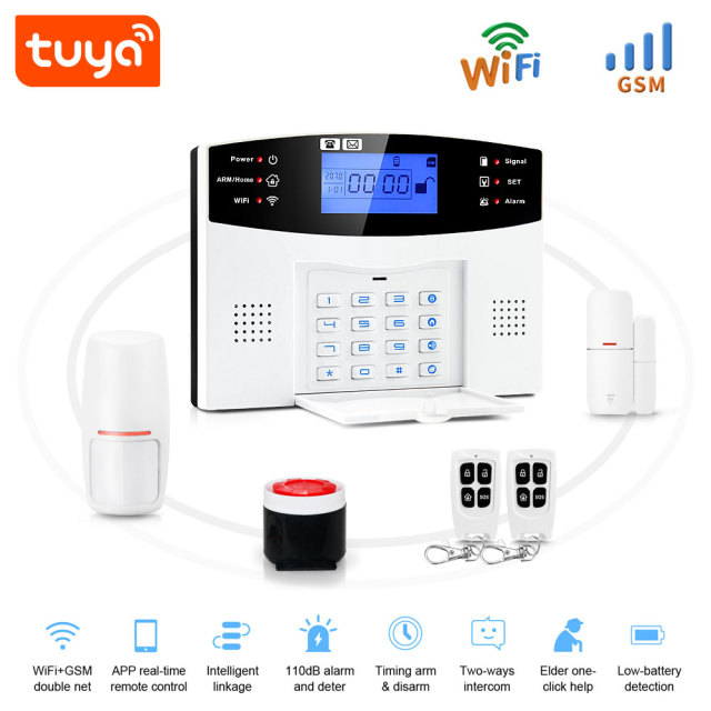 Tuya WiFi 4G GSM Home Alarm - 99 Wireless & 7 Wired Zones, 2G/4G Options, APP Control