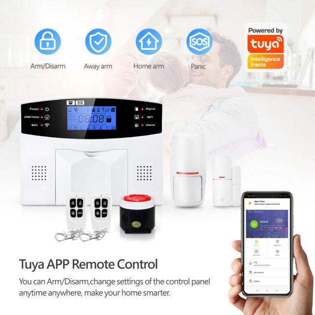 Tuya WiFi 4G GSM Home Alarm - 99 Wireless & 7 Wired Zones, 2G/4G Options, APP Control