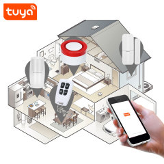 Tuya Smart WiFi Siren Alarm System: 120dB Sound, App/Voice Control, Wireless Sensor Support