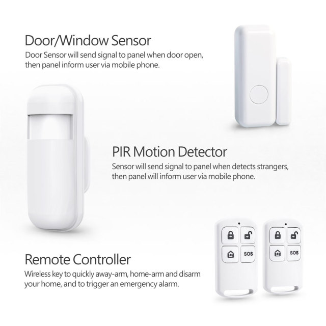 Tuya Smart WiFi GSM Home Alarm System - 200 Wireless & 8 Wired Zones, APP Control, 2G/4G Options